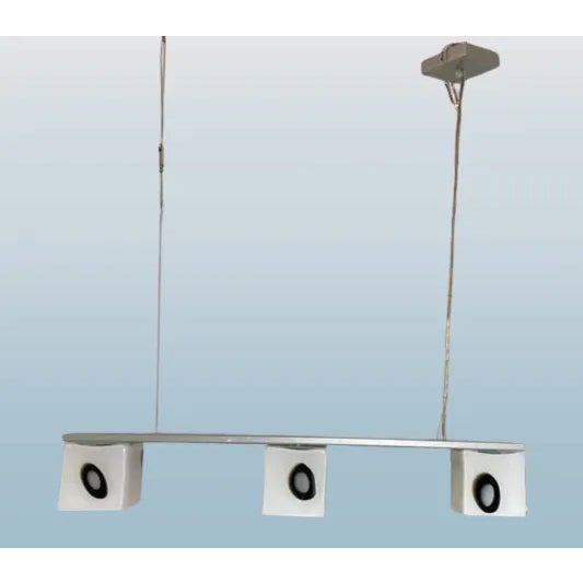 Murano Vintage Murano Glass Suspension Lamp With Steel Cable, 1990 For Sale - Image 4 of 10