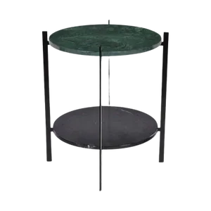 Green Indio and Black Marquina Marble Deck Table by OxDenmarq