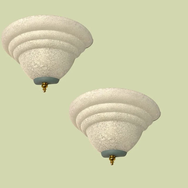 Murano Glass Sconces, 1980s, Set of 2 For Sale - Image 7 of 8