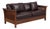Stickley Mission Oak Burgundy Leather Sofa For Sale