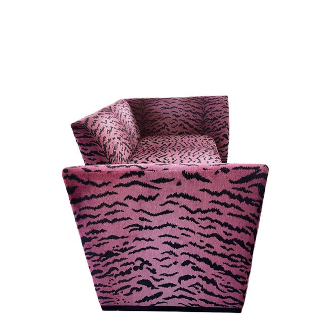 Left Side Island Sofa in Tiger Velvet by Donghia For Sale - Image 6 of 6