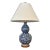 Lauren Ralph Lauren Blue White Double Gourd Porcelain Lamp With Floral Motif, Pair Available For Sale