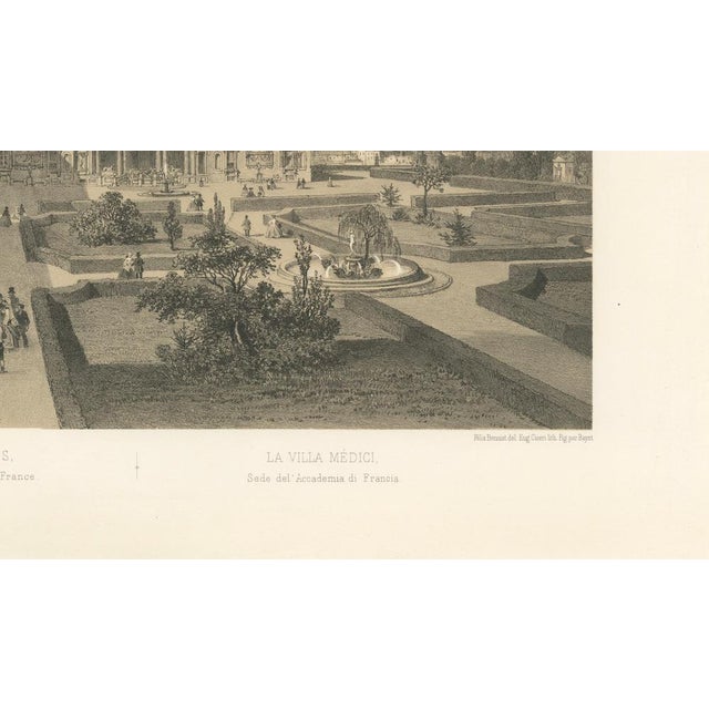 Gold Villa Medici Rome, 1869, Paper For Sale - Image 8 of 10