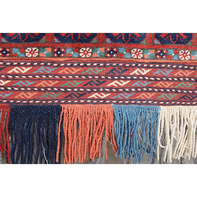 Vintage Afghan Turkmen Hand-Knotted Wool Rug, 1990s For Sale - Image 17 of 18