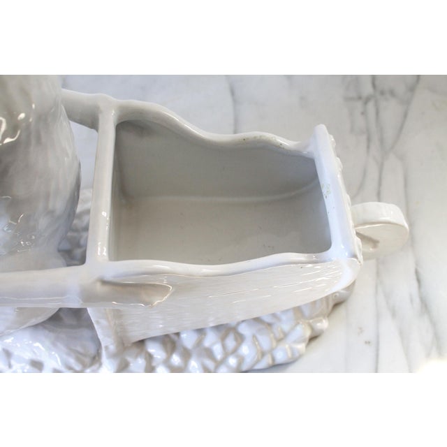 Vintage White Porcelain Bunny Rabbit Figurine For Sale - Image 9 of 11