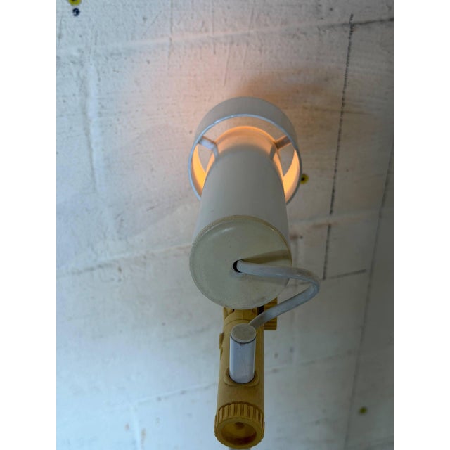 1970s 1970s Mid-Century Modern White Metal Floor Lamp With Adjustable Shade For Sale - Image 5 of 10