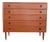 Danish Wide Teak Chest of Drawers with Five Drawers, 1960s For Sale