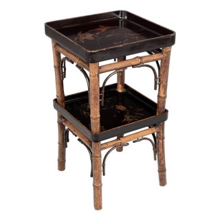 French Japonisme Bamboo Side Table For Sale