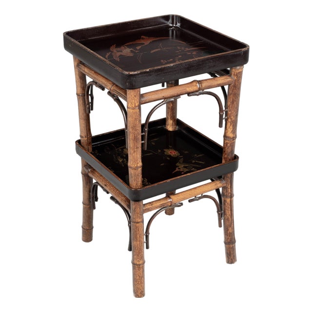 French Japonisme Bamboo Side Table For Sale