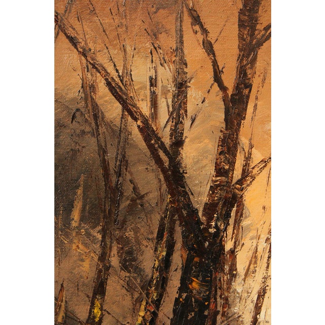 Brown J. Sands Oil Painting, Winter Sunset For Sale - Image 8 of 12