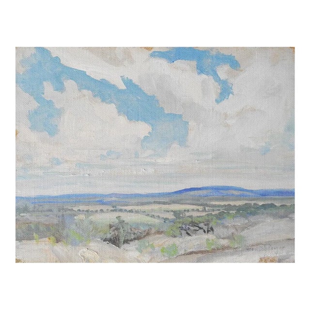 Vintage John Bob Payne Cloud Landscape Study Painting For Sale