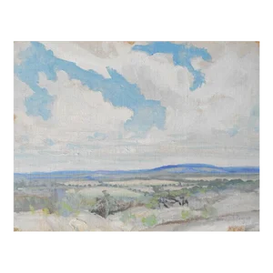 Vintage John Bob Payne Cloud Landscape Study Painting