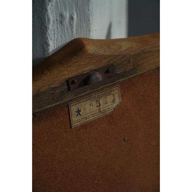 Brown Mid-20th Century Scandinavian Modern Danish Wall Mirror in Oak, 1950s For Sale - Image 8 of 18
