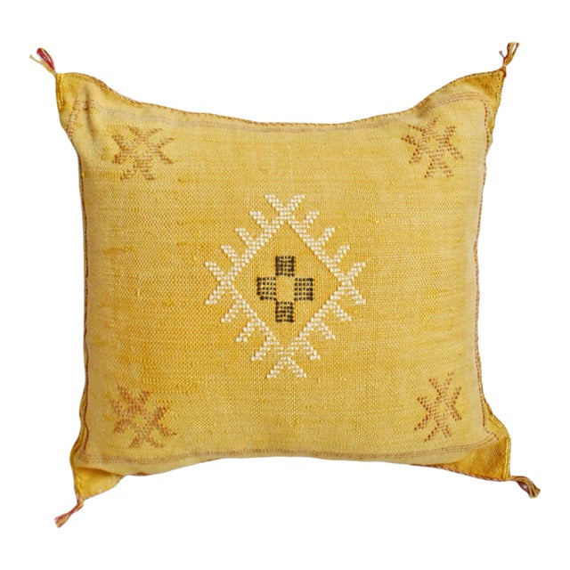 Vintage Mango Kilim Boho Chic Pillow For Sale