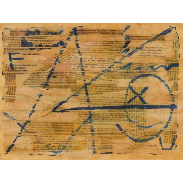 Mid 20th Century Diagram on Newsprint For Sale - Image 4 of 6