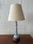 Early 20th Century Bohemian Blue Glass Table Lamp With White Overlay, Early 20th Century For Sale - Image 5 of 5