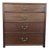 Classic Solid Wood 4-Drawer Dresser With Brass Handles For Sale