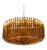 Italian Pendant Light with 393 Trihedral Pendants in Amber Glass from Justfurnituress SRL For Sale