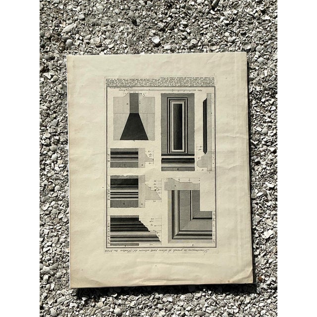 Early 20th Century Vintage Boho Architectural Original Print For Sale - Image 5 of 12