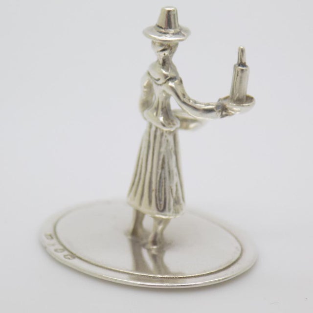 Vintage Dutch Handmade Silver Quaker Figurine, 1978 For Sale - Image 4 of 11