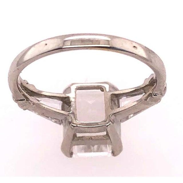 14 Karat White Gold Fashion Ring, Zircon Center Stone, Size 7 For Sale - Image 10 of 10