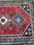 Pretty mid century Yalameh rug with a nice geometrical and tribal design and beautiful colours with red background, blue,...