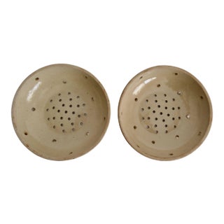 19th-C French Cheese Mold Moule à Fromage, S/2 For Sale