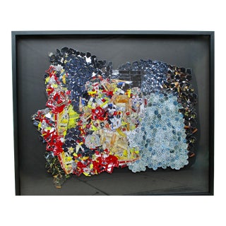 El Anatsui Collage for Benifit Print Project 2024 "Paper and Silver" For Sale