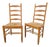 Vintage Brutalist Wicker Ladder Chairs, 1960s, Set of 2 For Sale