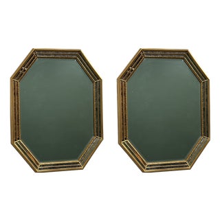 Vintage Gold Gilt Octagonal Mirrors by Deknudt, Belgian, 1970s For Sale