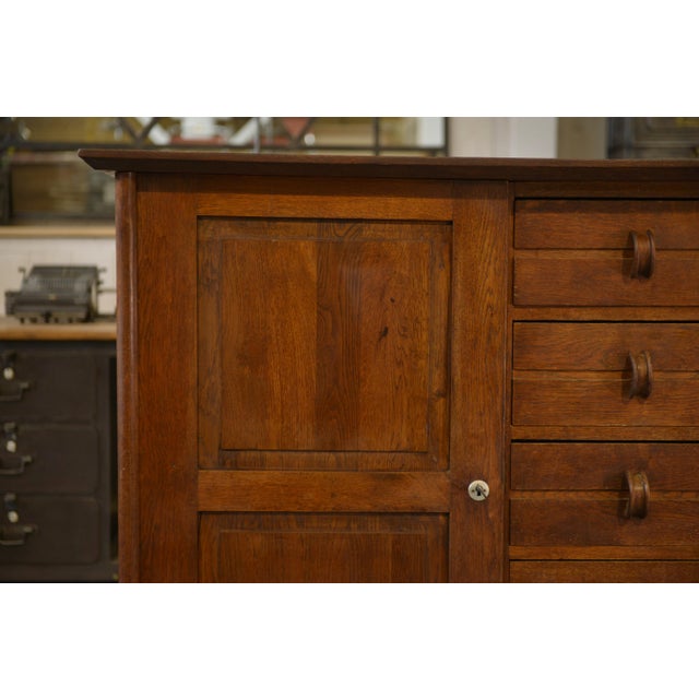 Brown Reconstruction Oak Buffet by René Gabriel, 1940s For Sale - Image 8 of 12