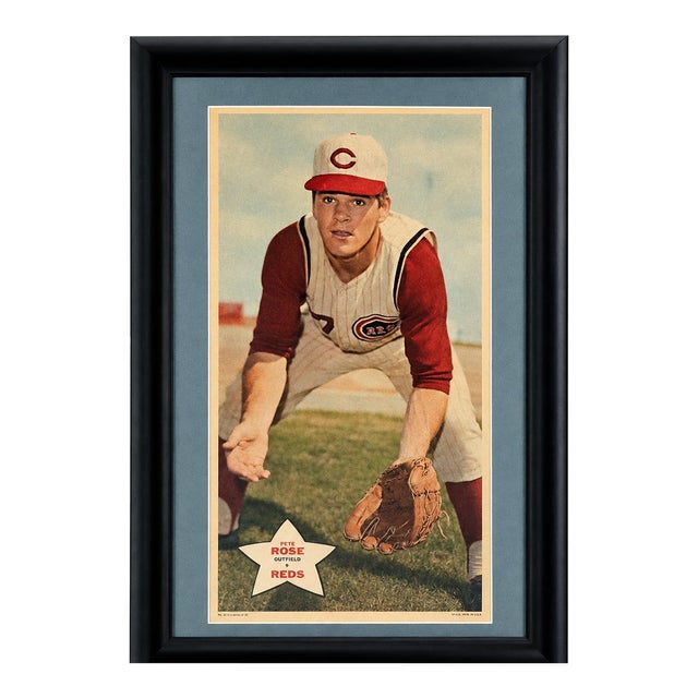 Pete Rose - Cincinnati Reds, Vintage Framed Print For Sale
