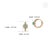 14k Yellow Gold Oval Natural Emerald Diamond Halo Hoop Earrings- 2 Pieces For Sale - Image 9 of 14