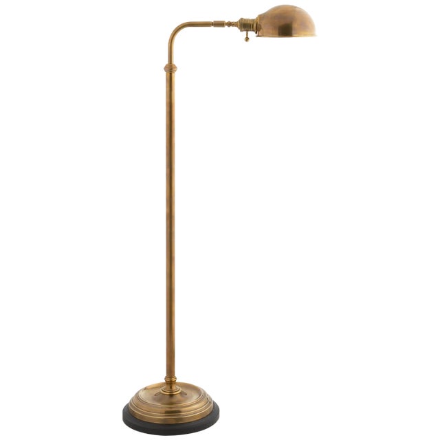 Apothecary Floor Lamp in Antique-Burnished Brass Designer: Chapman & Myers Height: 40" - 54" Shade Detail: 6" Round...
