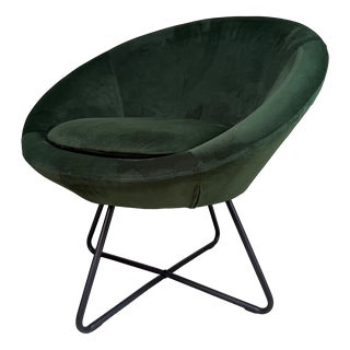 Green Velvet Lucena Lounge Chair, 2000s For Sale