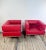 Set of Armchairs in Red Leatherette and Chrome Aluminum, 1980s For Sale - Image 9 of 9