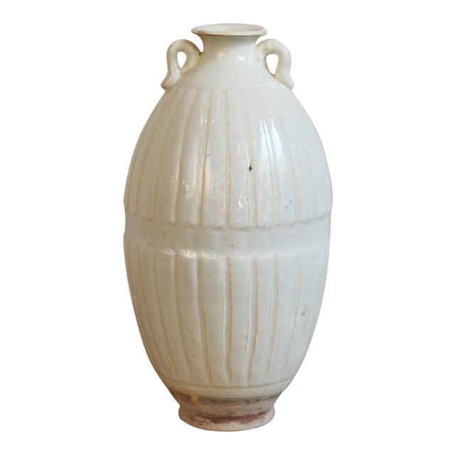 Farmhouse old world style vintage hand thrown white milk ceramic vase. Each slightly unique with handmade qualities,...