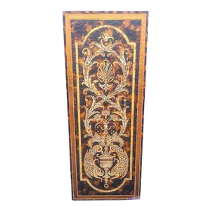 Vintage Huge Faux Tortoiseshell Pagoda Urn Decorative Wall Panel Art by Sarreid Ltd