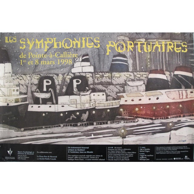 1998 Original Poster, Les Symphonies Portuaires, Pointe-à-Callière Museum For Sale