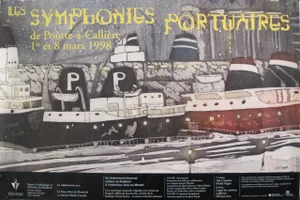 1998 Original Poster, Les Symphonies Portuaires, Pointe-à-Callière Museum