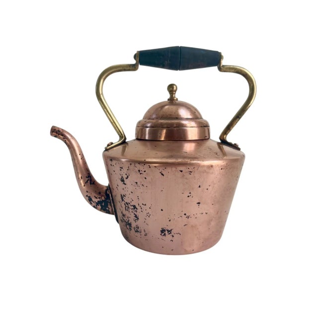 Metal Vintage European Copper Tea Pot For Sale - Image 7 of 10