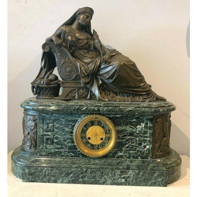 Bronze and Marble Clock by J. Feuchere for Gauthier, 19th Century For Sale - Image 15 of 16