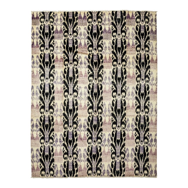 Oriental Ikat Handmade Area Rug 9 X 12 Chairish