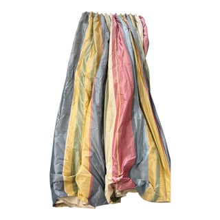 Huge Clarence House Silk Stripe Drapery Panel - 1 of 10 For Sale