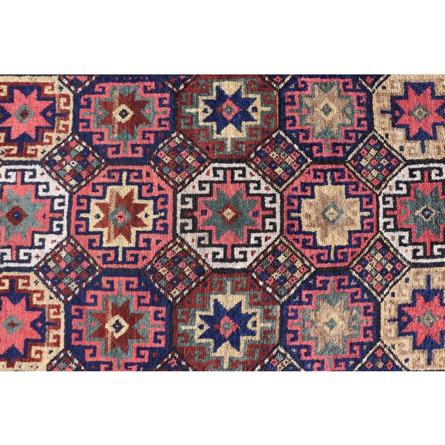 Antique Caucasian Kazak Rug With All-Over Tribal Design 3'8" X5'3" For Sale In Atlanta - Image 6 of 12