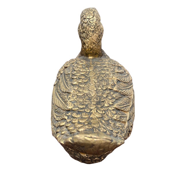 Late 20th Century Vintage Gucci Brass Figural Duck Lidded Box, 11.5” For Sale - Image 5 of 10