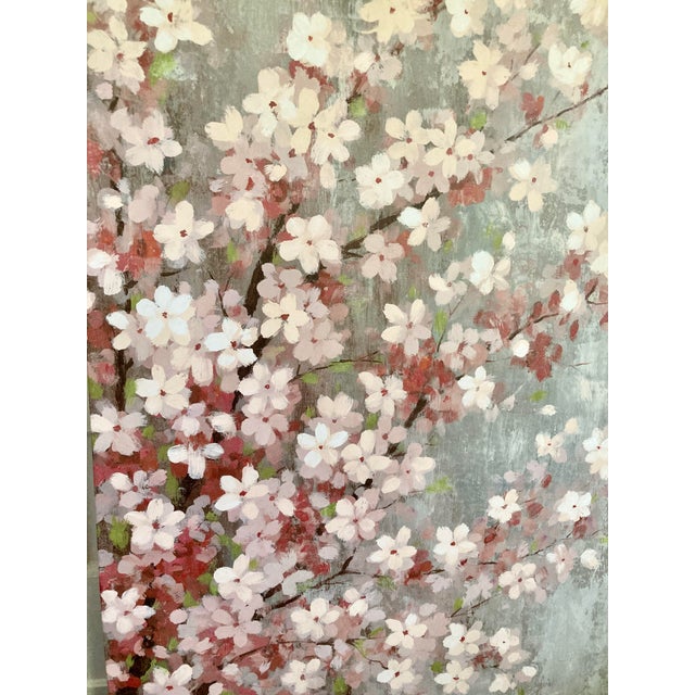 Large Oil Painting of Cherry Blossoms - Unknown Artist For Sale In Columbia, SC - Image 6 of 10