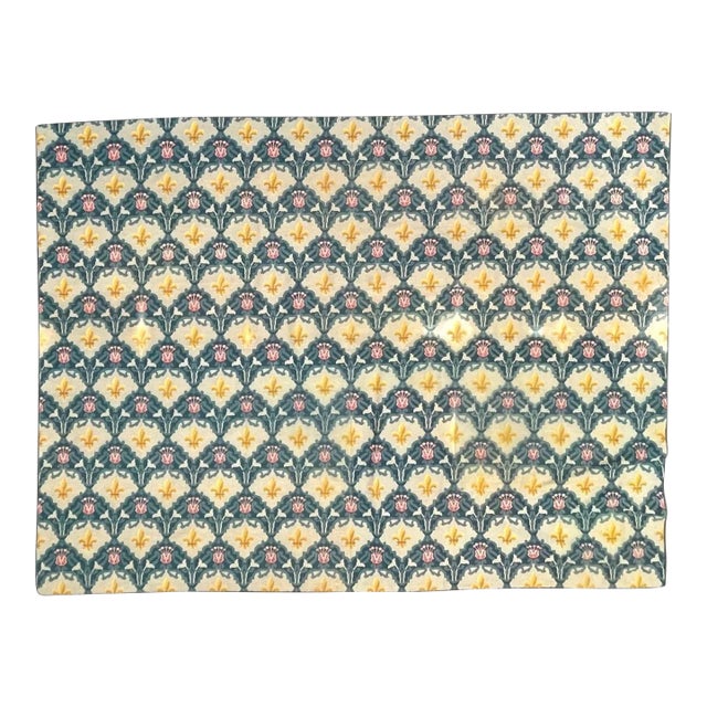 Antique Aubusson French Tapestry With Vibrant Floral Lattice Design - Rug & Kilim For Sale