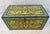 Vintage Hand-Painted Wooden Floral Folk Art Storage Trunk For Sale - Image 4 of 13