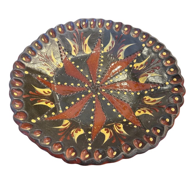 Ceramic Eldreth Pottery Redware Dish For Sale - Image 7 of 7